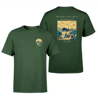 Thumbnail for VINTAGE G4517 - The Desert Landing Ground - Double-Side T-Shirt design on darkgreen double side t shirt