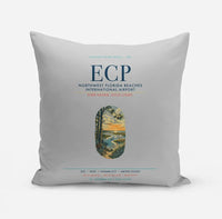 Thumbnail for Northwest Florida Beaches International Airport (ECP) design on light gray pillow