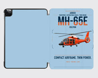 Thumbnail for Airbus MH-65E Dolphin design on light blue ipad tablet case
