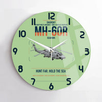 Thumbnail for Sikorsky MH-60R Seahawk design on light green no frame wall clock