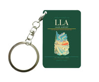 Thumbnail for Luleå Airport (LLA) design on dark green key chain
