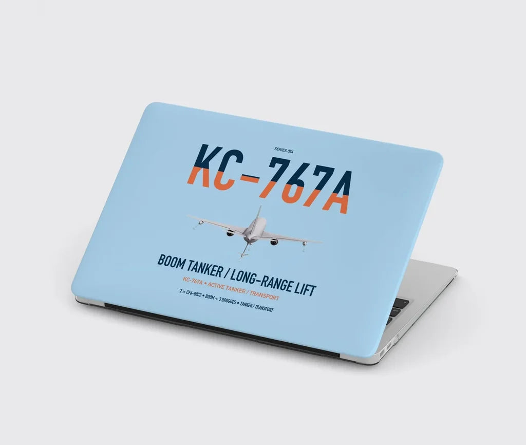 Boeing KC-767A design on light blue MacBook case