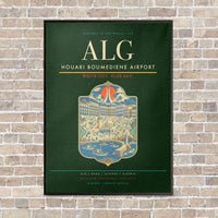 Thumbnail for Houari Boumediene Airport ALG - Canvas Framed - Dark Green