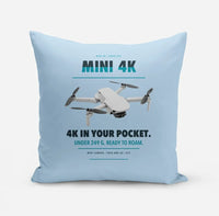Thumbnail for DJI Mini 4K design on light blue pillow