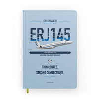Thumbnail for Embraer ERJ145 design on light blue notebook