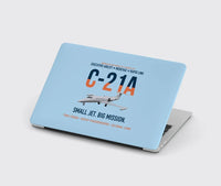 Thumbnail for C-21A Learjet Small Jet Big Mission design on light blue MacBook case