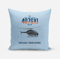 Thumbnail for Bell 407GXi design on light blue pillow
