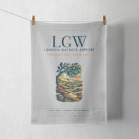Thumbnail for London Gatwick Airport (LGW) design on light gray towel