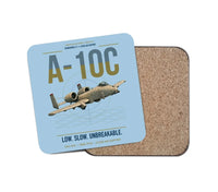 Thumbnail for A-10C Thunderbolt II design on light blue 1 piece coaster