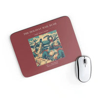 Thumbnail for VINTAGE G4255 - The Holiday Mail Rush - Designed Mouse Pads design on darkred rectangle