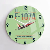 Thumbnail for F-107A Ultra Sabre design on light green no frame wall clock