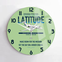 Thumbnail for Cessna Citation Latitude design on light green no frame wall clock