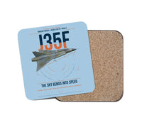 Thumbnail for Saab J 35F Draken design on light blue 1 piece coaster