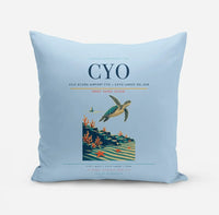 Thumbnail for Vilo Acuña Airport (CYO) design on light blue pillow