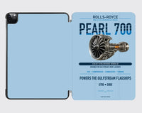 Thumbnail for PEARL 700 design on light blue ipad tablet case