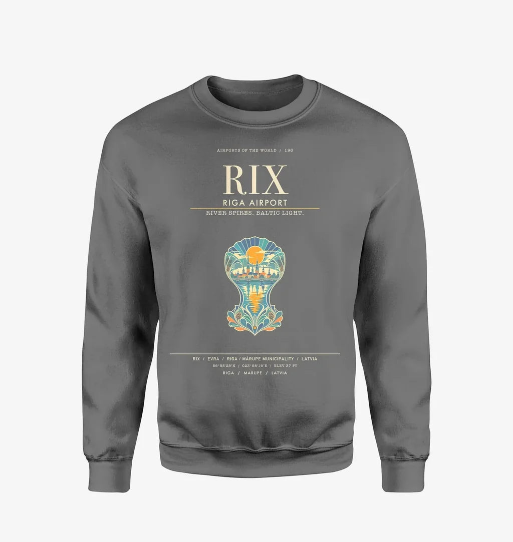 Riga Airport RIX Sweatshirt - Gray