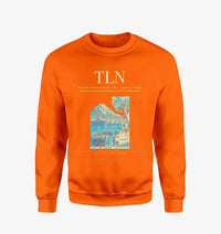 Thumbnail for Toulon-Hyères Airport (TLN) design on orange sweatshirt