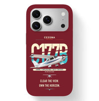 Thumbnail for Cessna 177B Cardinal design on dark red magsafe iphone case, for iPhone 17 Pro