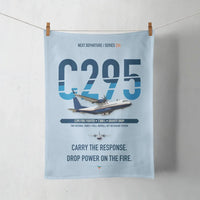 Thumbnail for Airbus C295 Firefighter design on light blue towel