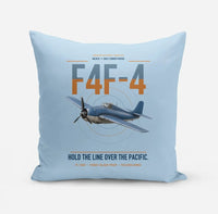 Thumbnail for F4F-4 Wildcat design on light blue pillow