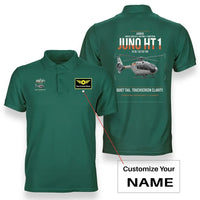Thumbnail for Airbus H135 Juno HT1 design on green+name double-side polo t-shirt, double-side print
