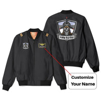 Thumbnail for Customisable Skull Pilot Patch & Customizable 3D Bomber Jacket - view 5