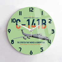 Thumbnail for C-141B Starlifter design on light green no frame wall clock