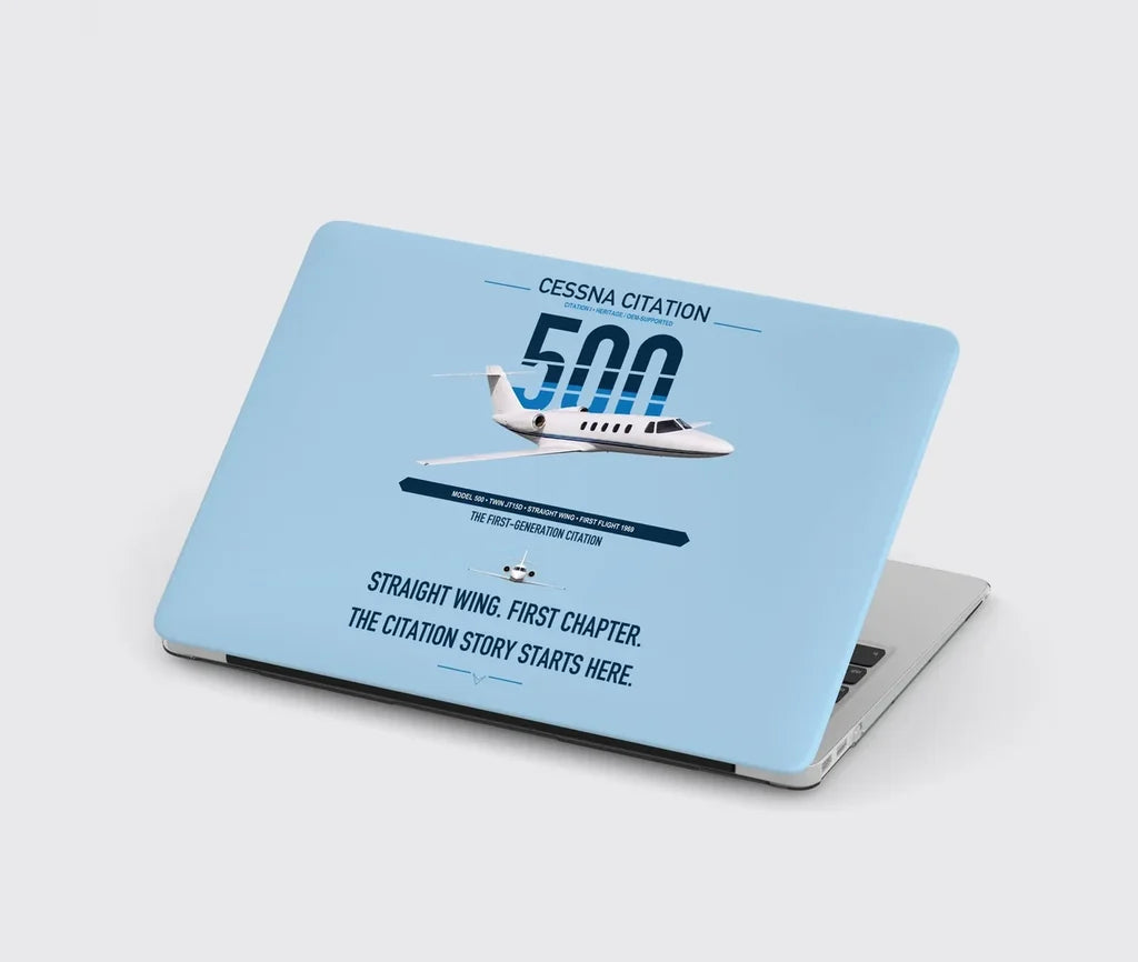 Cessna Citation 500 - Citation I design on light blue MacBook case