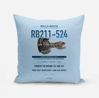 Thumbnail for RB211-524 design on light blue pillow