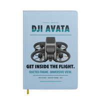 Thumbnail for DJI Avata design on light blue notebook