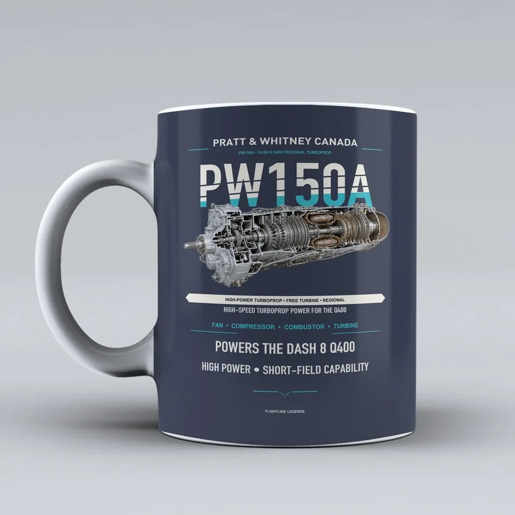 Mug design on dark blue pw150a