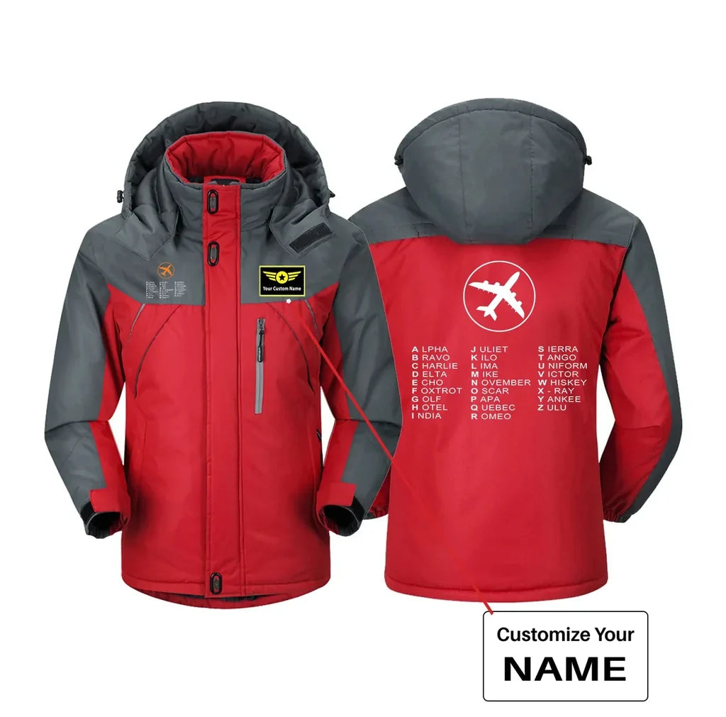 Customisable Aviation Alphabet Winter Jacket - view 5