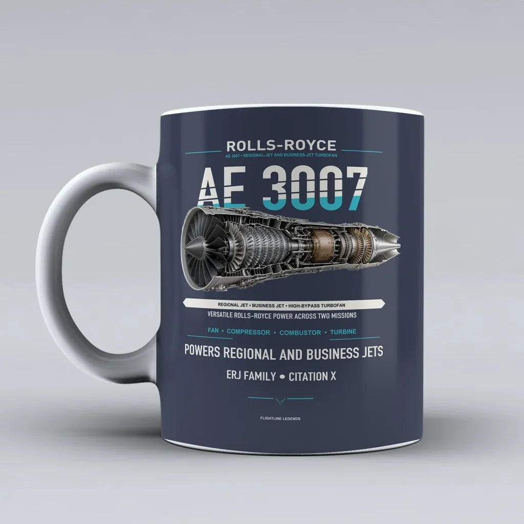 3007 Mug design on dark blue ae