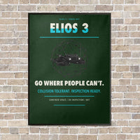Thumbnail for Flyability Elios 3 vertical canvas print - framed - dark green background