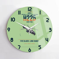 Thumbnail for Airbus H225 design on light green no frame wall clock