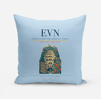 Thumbnail for Zvartnots International Airport (EVN) design on light blue pillow