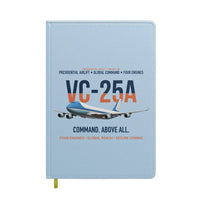 Thumbnail for VC-25A Air Force One Presidential Airlift design on light blue notebook