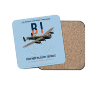 Thumbnail for Avro Lancaster B I design on light blue 1 piece coaster