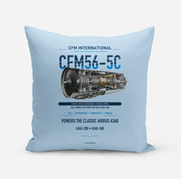 Thumbnail for CFM56-5C design on light blue pillow