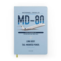 Thumbnail for McDonnell Douglas MD-80 design on light blue notebook