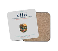 Thumbnail for Kaohsiung International Airport (KHH) design on light gray 1 piece coaster