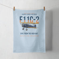 Thumbnail for F11C-2 Goshawk Dive from the High Hat design on light blue towel