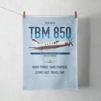 Thumbnail for Socata TBM 850 design on light blue towel