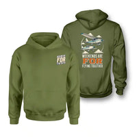 Thumbnail for SIGNAL 544 - Weekends Are For Flying Together - Double-Side Hoodie design on green army double side hoodie