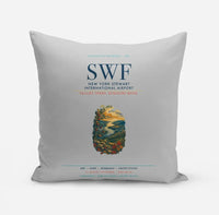 Thumbnail for New York Stewart International Airport (SWF) design on light gray pillow
