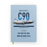 Thumbnail for Beechcraft King Air C90 design on light blue notebook