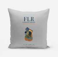 Thumbnail for Florence Airport (FLR) design on light gray pillow