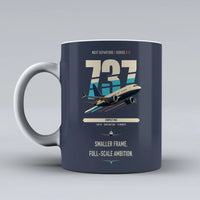 Thumbnail for Boeing 737 MAX 7 double-side print on dark blue ceramic mug