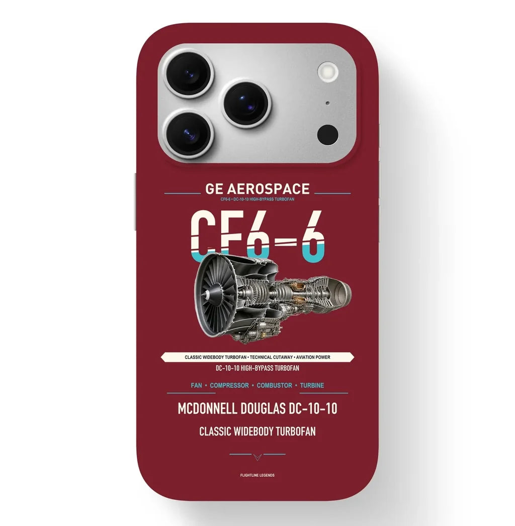 CF6-6 Case design on dark red iphone case