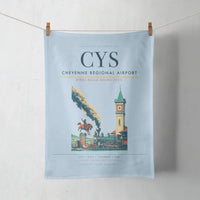 Thumbnail for Cheyenne Regional Airport (CYS) design on light blue towel